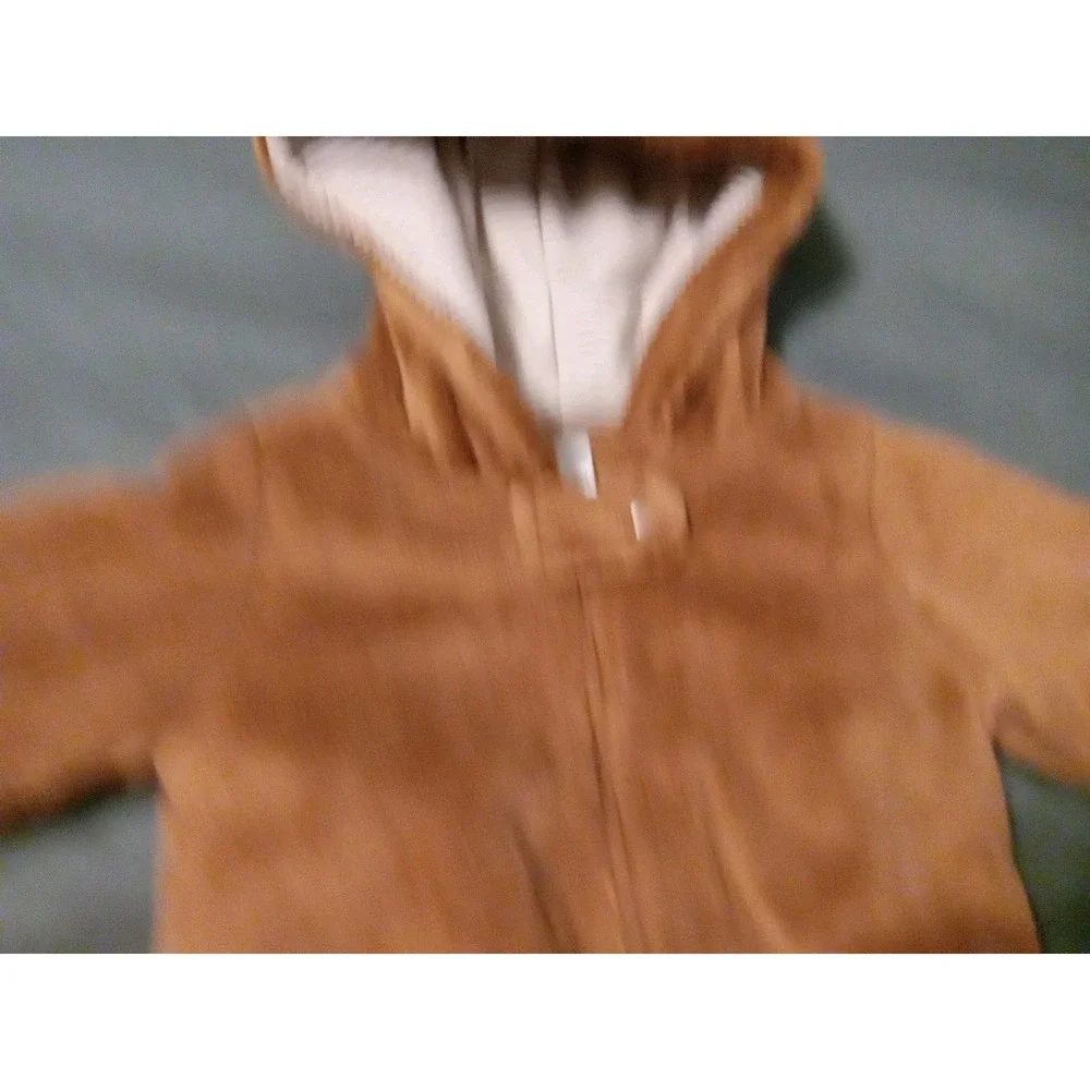 Carter's Baby Just One You Plush Brown Bear Hooded Snuggle Snow Suit 3 Months